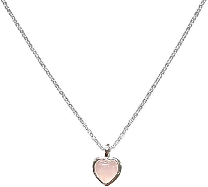 Minimalist Cubic Zirconia Heart Necklace Small Dainty Love Pendant 14K Gold/Silver Plated | Glitter Rhinestone Necklace with Cupid Arrow Heart Elegant Simple CZ Choker for Women