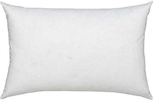 ComfyDown 14x20 Throw Pillow Insert, Down & Feather Fill, 100% Cotton Cover, Made in USA – Premium Soft Lumbar Decorative Pillow Form Sham Stuffer for Bed, Sofa & Couch
