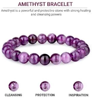 Crystal Vibe - Healing Crystal Bracelet for Women & Men | Natural Gemstone Bead Bracelet | Adjustable Handmade Energy Stone Bracelet | Bracelet for Meditation, Yoga & Daily Wear | Multiple Types
