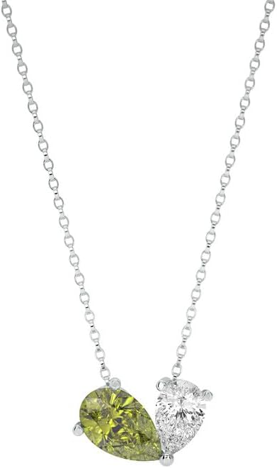 Birthstone necklace Double stone Heart Pendant Necklace 925 Sterling silver birthday, anniversary Personalised gift