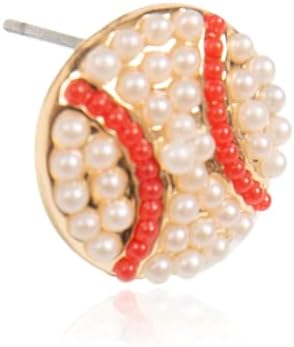 Sports Earring Set for Women Multi Pairs Assorted Multipack - Stud Earrings Jewelry Gift for Sports Mom Football, Baseball, Basketball, Soccer Team