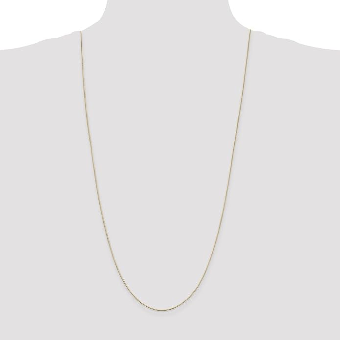 Sonia Jewels Real 14k Yellow Gold .80mm Octagonal Snake Chain Necklace - with Secure Lobster Lock Clasp