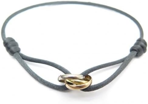 Joy-D 3 Rings Bracelet - String Bracelet with 3 Colors Rings, Adjustable Cord, High Quality Women&Men Bracelet, Gold Jewelry, Perfect Gift for Her&Him