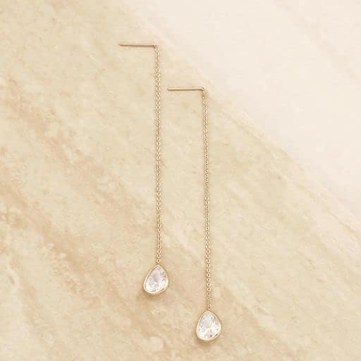 Ettika 18k Gold Plated, Silver Plated, Rhodium Plated Pull Through Threader Earrings. Threaders Minimalist Earring. Womens Jewelry Gifts