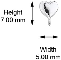 Vanbelle 925 Sterling Silver Jewelry - Dangling Chain & Heart Stud Threader Earring - Rhodium Plated - Classic Lightweight Valentine Gift for Her