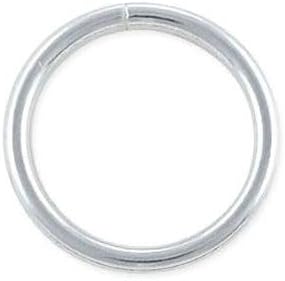 100pcs Adabele Real 925 Sterling Silver Open Jump Rings 6mm (0.24 inch) O Ring Connector, (0.6mm/22 Gauge)