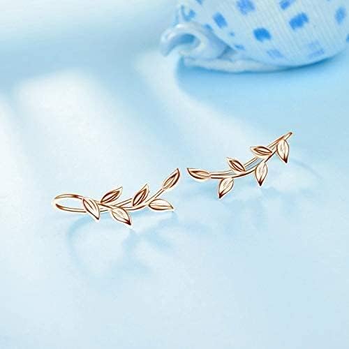 leaf/cherry blossom/purple orchid/celtic knot earrings Ear Climber Crawler Cuff Sterling Silver Wrap Earrings for Women