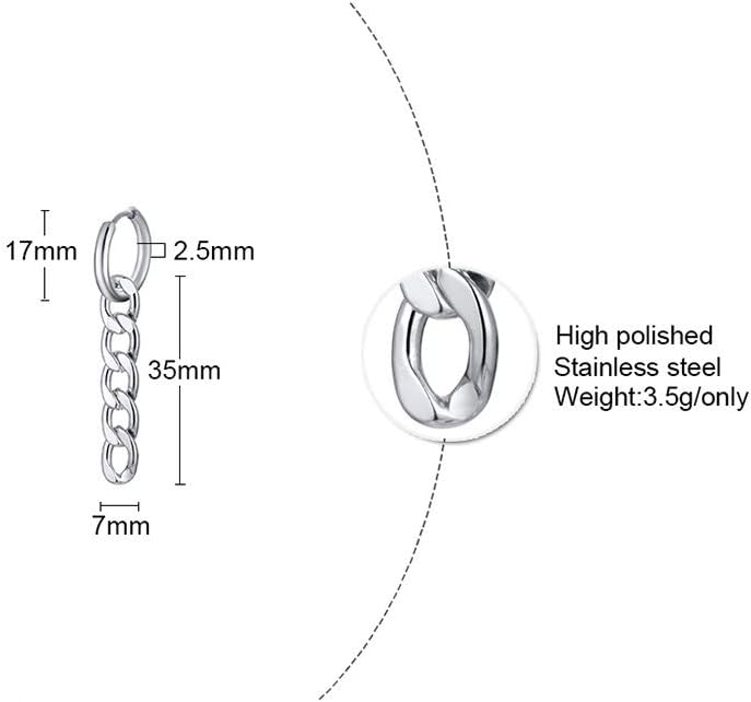 VNOX Unisex Vinatge Stainless Clip On Earrings Non Piercing Feather Charm Dangle Hinged Stud Earrings for Men Women Teen