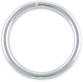 50pcs Adabele Real 925 Sterling Silver Open Jump Rings 6mm (0.24 inch) O Ring Connector, (0.6mm/22 Gauge)