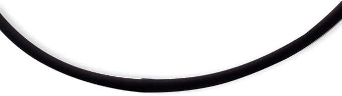 Solid 925 Sterling Silver 18inch 4mm Black Rubber Cord Necklace - with Secure Lobster Lock Clasp 18"