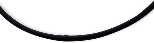 Solid 925 Sterling Silver 18inch 4mm Black Rubber Cord Necklace - with Secure Lobster Lock Clasp 18"