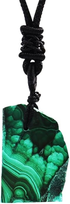 Natural Raw Crystal Necklace for Women Irregular Stone Necklaces Spiritual Gemstone Pendant with Adjustable Rope