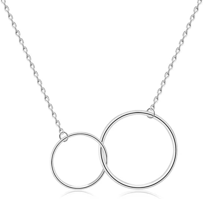 S925 Sterling Silver Choker Short Dainty Layered Necklace for Women Jewelry Gift Butterfly Circle Infinity Eye Stars Moon Tree of Life
