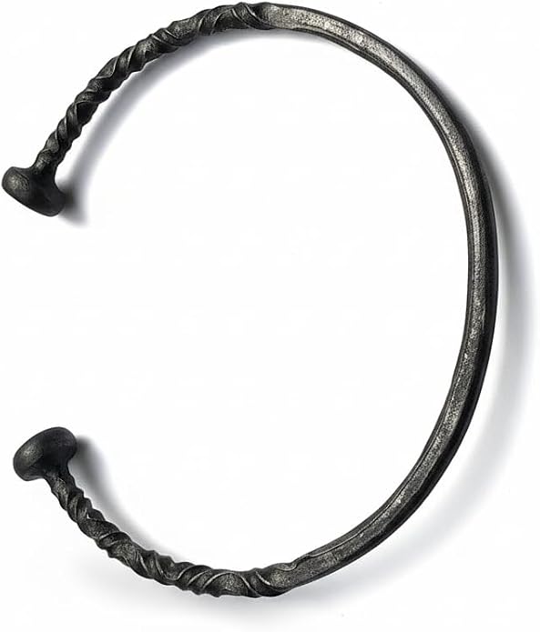 ARTIZANSTORE Hand Forged Iron Torc Torq Celtic Jewelry Steel Necklace Pagan Warrior Jewel Torque Smithy Hand Made Iron Viking Torc