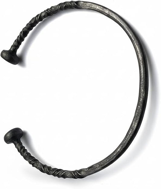 ARTIZANSTORE Hand Forged Iron Torc Torq Celtic Jewelry Steel Necklace Pagan Warrior Jewel Torque Smithy Hand Made Iron Viking Torc