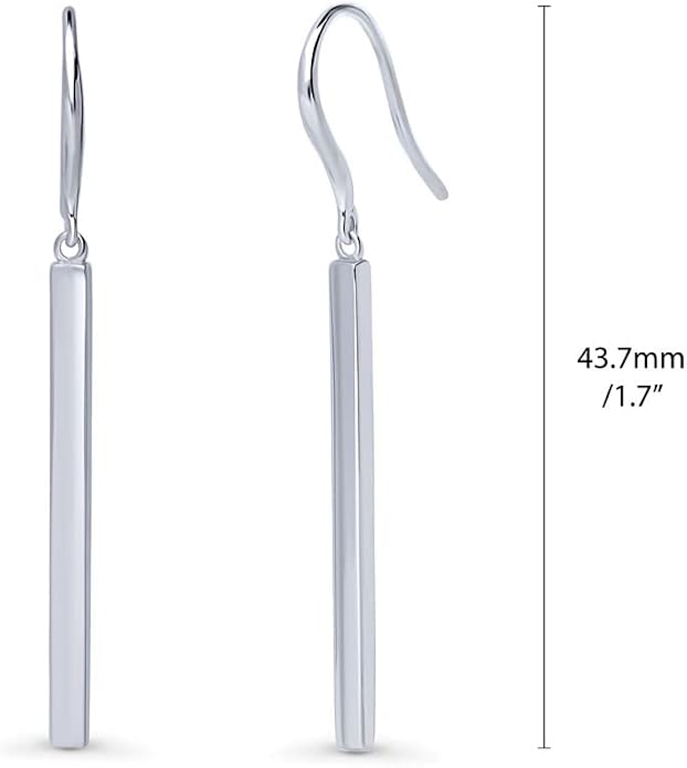 BERRICLE Sterling Silver Minimalist Dangle Earrings for Women, Gold Flashed Fish Hook/Leverback Drop Earrings - Trendy Design in Ball Bead, Bar, Teardrop, Treble Clef Music Note