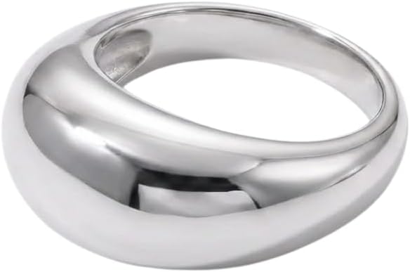 Pierced Owl 304 Stainless Steel Dome Chunky Statement Ring