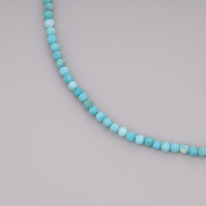 COAI 2mm & 3mm Danity Tiny Bead Necklace for Women, Stone Beaded Crystal Necklace for Women, Sodalite, Australian Jasper, Red Carnelian, Tourmaline, Amethyst, Turquoise Jewelry