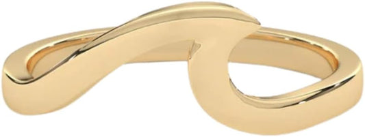 14K Gold Vermeil Ring for Women, Minimalist Stackable Band, 925 Sterling Silver Statement & Everyday Jewelry, Gifts for Women