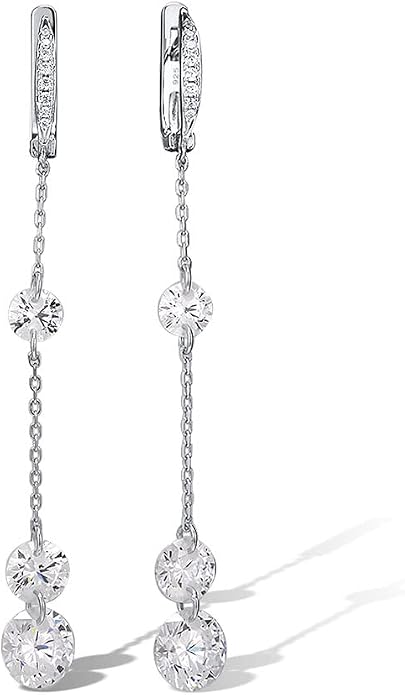 Santuzza Sterling Silver Simulated Diamond Hypoallergenic Earrings for Women