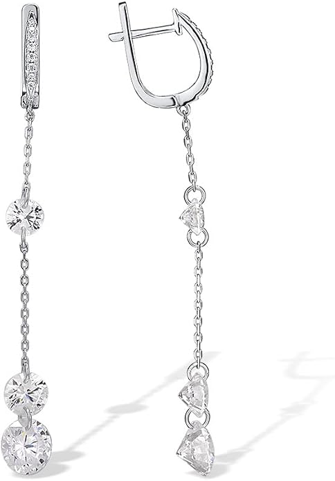 Santuzza Sterling Silver Simulated Diamond Hypoallergenic Earrings for Women