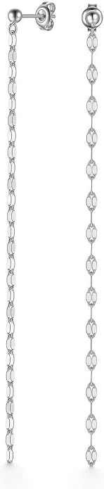 Long Chain Dangle Earrings Dainty Tassel Drop Linear Earrings Hypoallergenic Jewelry