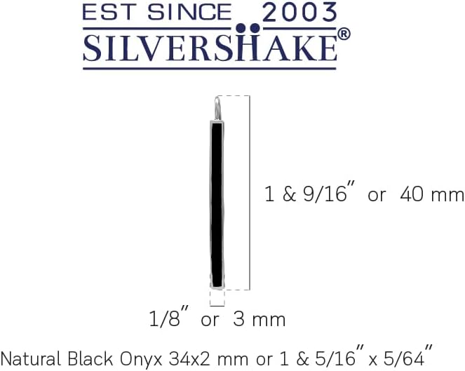 Silvershake Long Stone Inlay White Gold Plated or Yellow Gold Plated 925 Sterling Silver Linear Threader Earrings Jewelry for Women