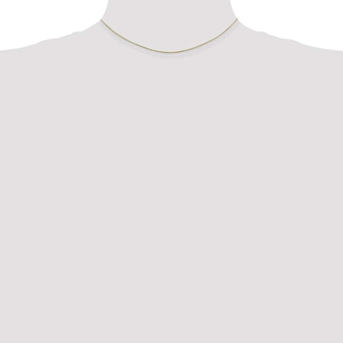 Sonia Jewels Real 14k Yellow Gold .80mm Octagonal Snake Chain Necklace - with Secure Lobster Lock Clasp