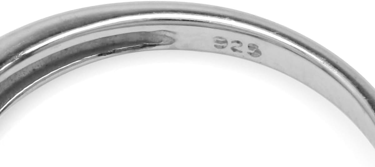 Silvershake Genuine Gemstone 925 Sterling Silver Triquetra Celtic Knot Solitaire Ring