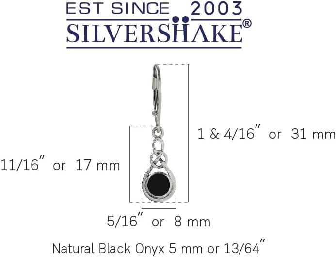 Silvershake Genuine Gemstone Irish Celtic Knot Drop Dangle Earrings