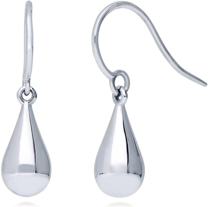 BERRICLE Sterling Silver Minimalist Dangle Earrings for Women, Gold Flashed Fish Hook/Leverback Drop Earrings - Trendy Design in Ball Bead, Bar, Teardrop, Treble Clef Music Note