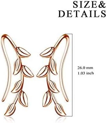 leaf/cherry blossom/purple orchid/celtic knot earrings Ear Climber Crawler Cuff Sterling Silver Wrap Earrings for Women