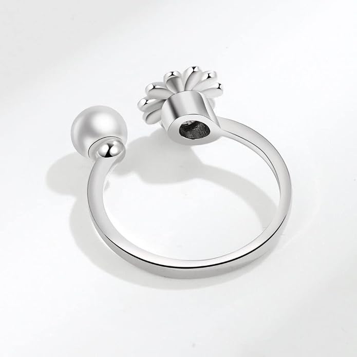 Fidget Ring Anxiety Spinner Ring Open Adjustable Sunflower Star Moon Windmill Butterfly Rings Daisy Stress Relieving Fidget Women Cubic Zirconia Anti Stress Mood Rotate Inspirations Jewelry