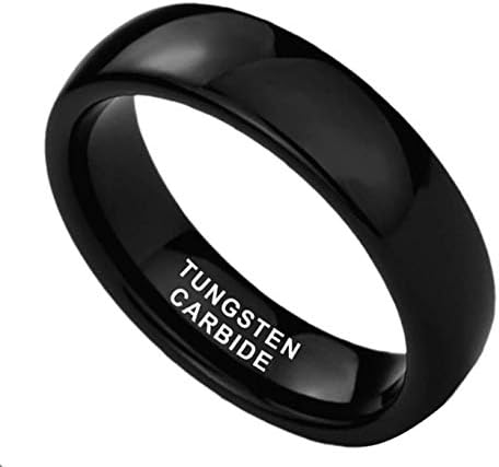 CROWNAL 2mm 4mm 6mm 8mm 10mm Tungsten Wedding Band Ring Men Women Plain Dome Polished Size Comfort Fit Size 3 To 17