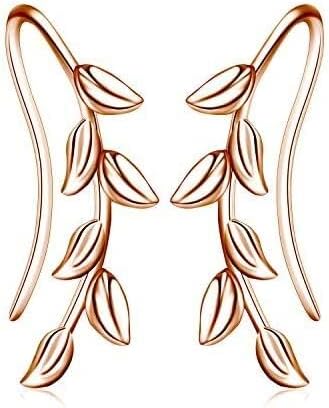 leaf/cherry blossom/purple orchid/celtic knot earrings Ear Climber Crawler Cuff Sterling Silver Wrap Earrings for Women