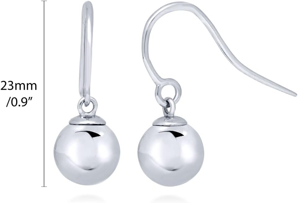 BERRICLE Sterling Silver Minimalist Dangle Earrings for Women, Gold Flashed Fish Hook/Leverback Drop Earrings - Trendy Design in Ball Bead, Bar, Teardrop, Treble Clef Music Note