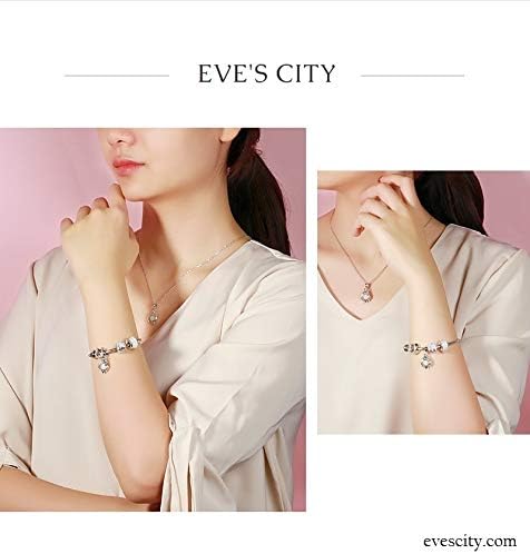 EVESCITY 925 Real Silver Glow in The Dark Hollow Luminous Stone Open-able Beads for Charm Bracelets Best Jewelry Gifts for Her Women