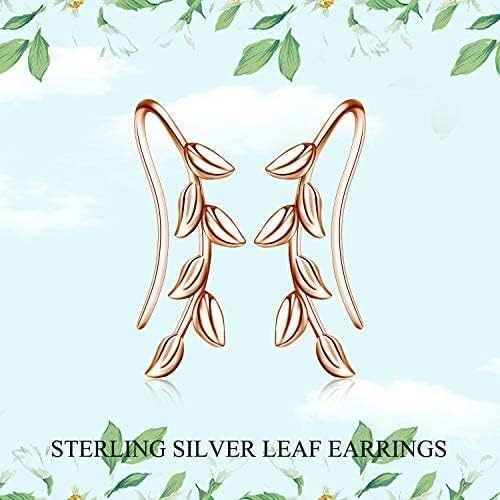 leaf/cherry blossom/purple orchid/celtic knot earrings Ear Climber Crawler Cuff Sterling Silver Wrap Earrings for Women