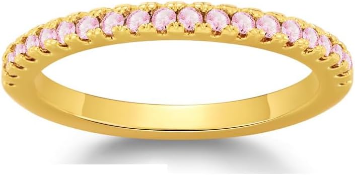 Birthstone Rings For Women, Silver Stackable Cubic Zirconia Stainless Steel Birth Stone Ring To My Daughter/Mom Birthday Unique Gifts Jewelry