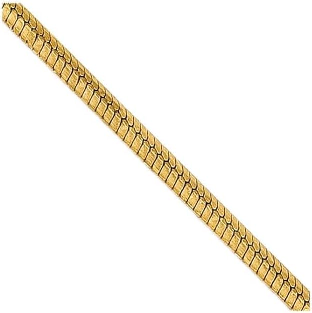 Sonia Jewels Real 14k Yellow Gold 1.00mm Octagonal Snake Chain Necklace - with Secure Lobster Lock Clasp