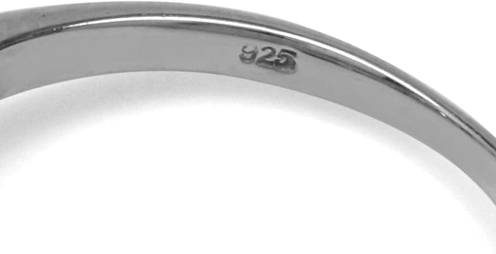 Silvershake 8MM Round Genuine Gemstone 925 Sterling Silver Trinity Triquetra Celtic Knot Ring