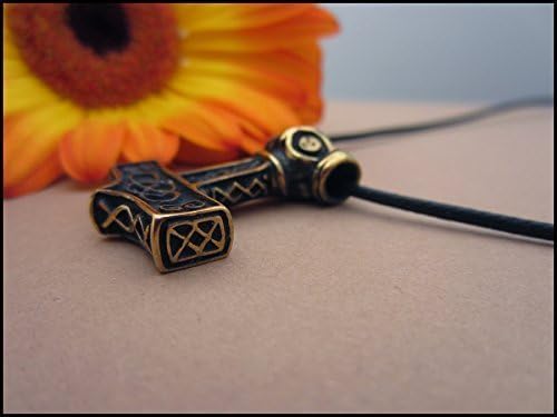 Baldur Jewelry - Thors Hammer Necklace Pendant Mjölnir - Viking Norse Thor Hammer Pendant Viking Jewelry - Thor Necklace - Thor Gifts for Men - Viking Necklace for Men