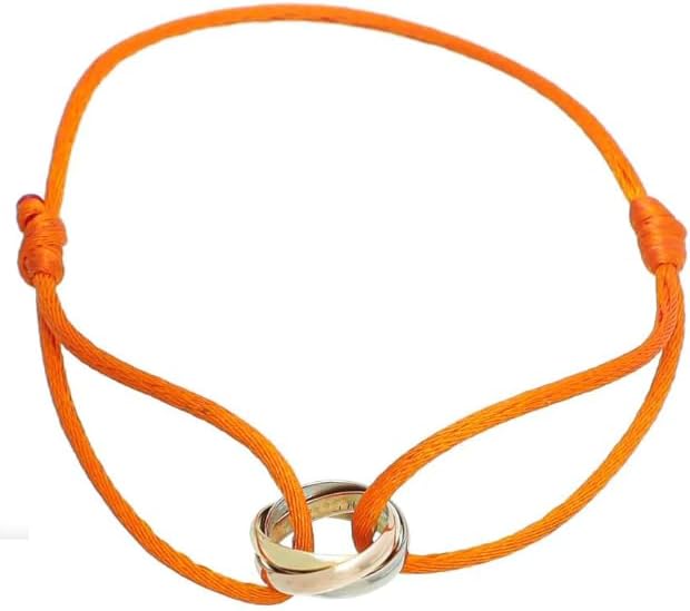 Joy-D 3 Rings Bracelet - String Bracelet with 3 Colors Rings, Adjustable Cord, High Quality Women&Men Bracelet, Gold Jewelry, Perfect Gift for Her&Him