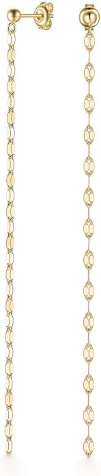 Long Chain Dangle Earrings Dainty Tassel Drop Linear Earrings Hypoallergenic Jewelry