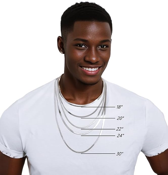 Herringbone Chain 316L Stainless Steel 14,16,18,20,22,24,27,30 inches Necklace for Men and Women in Gold, Silver Tone