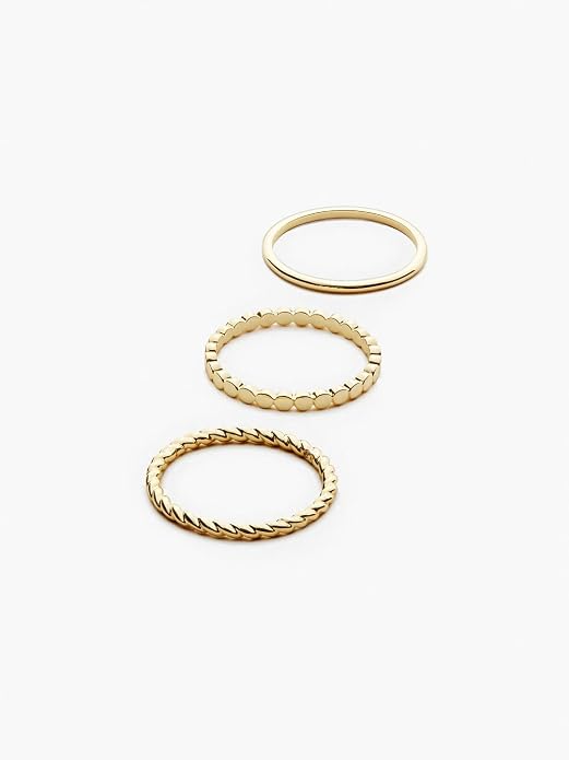14K Gold Filled Rings for Women, Dainty Stacking Rings for Women, Thin Gold Band Ring Plain Statement Ring Comfort Fit Size 6-10