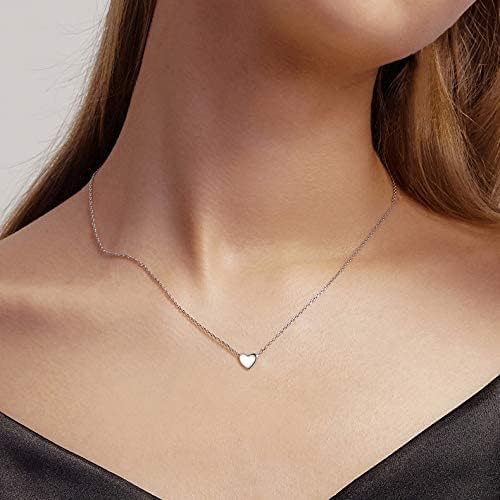 EVER FAITH Jewelry Gift 925 Sterling Silver Tiny Triangle Moon Star Dainty Heart Pendant Choker Necklace for Women