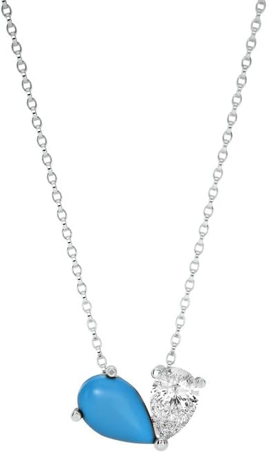 Birthstone necklace Double stone Heart Pendant Necklace 925 Sterling silver birthday, anniversary Personalised gift