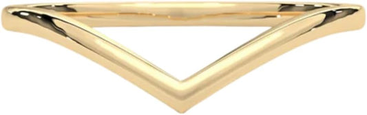 14K Gold Vermeil Ring for Women, Minimalist Stackable Band, 925 Sterling Silver Statement & Everyday Jewelry, Gifts for Women