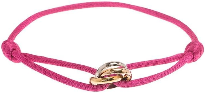 Joy-D 3 Rings Bracelet - String Bracelet with 3 Colors Rings, Adjustable Cord, High Quality Women&Men Bracelet, Gold Jewelry, Perfect Gift for Her&Him